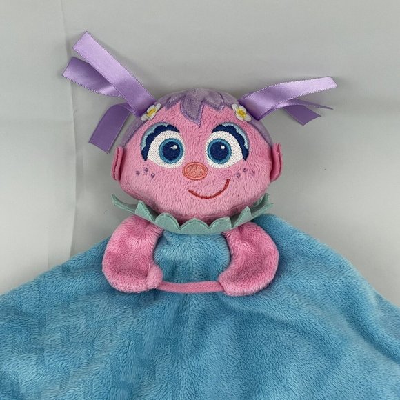 Bright Starts Sesame Street Abby 13" Baby Lovey Security Blanket Blue Pink - Picture 2 of 9